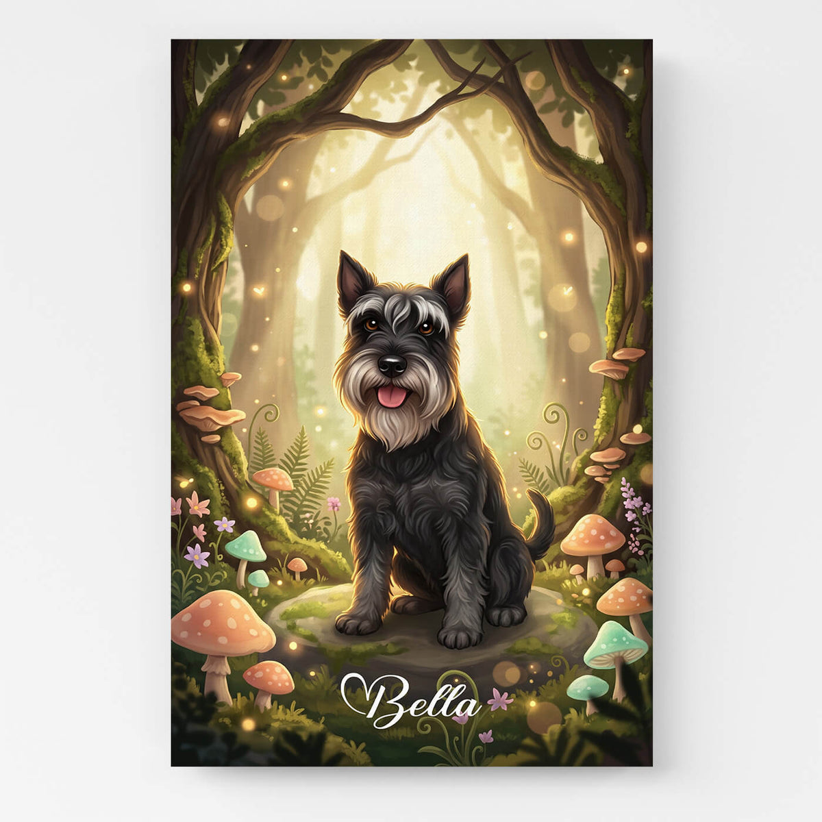 Hundporträtt i fantasy-/cartoonstil från ditt foto - canvas