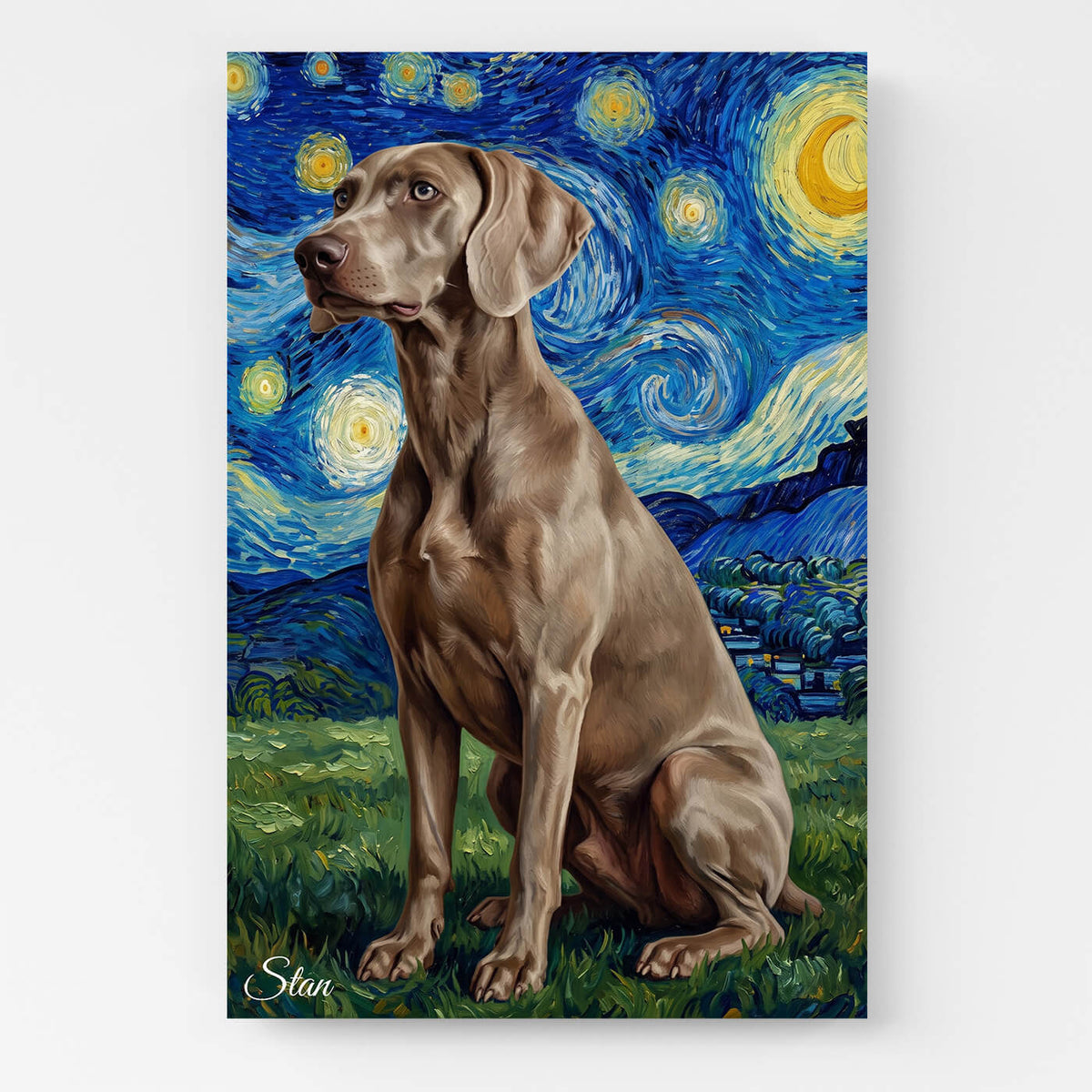 Hundporträtt i Van Gogh-stil från ditt foto - canvas