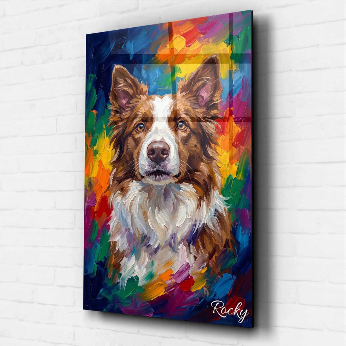 Hundporträtt i pop art-stil från ditt foto - akrylglas