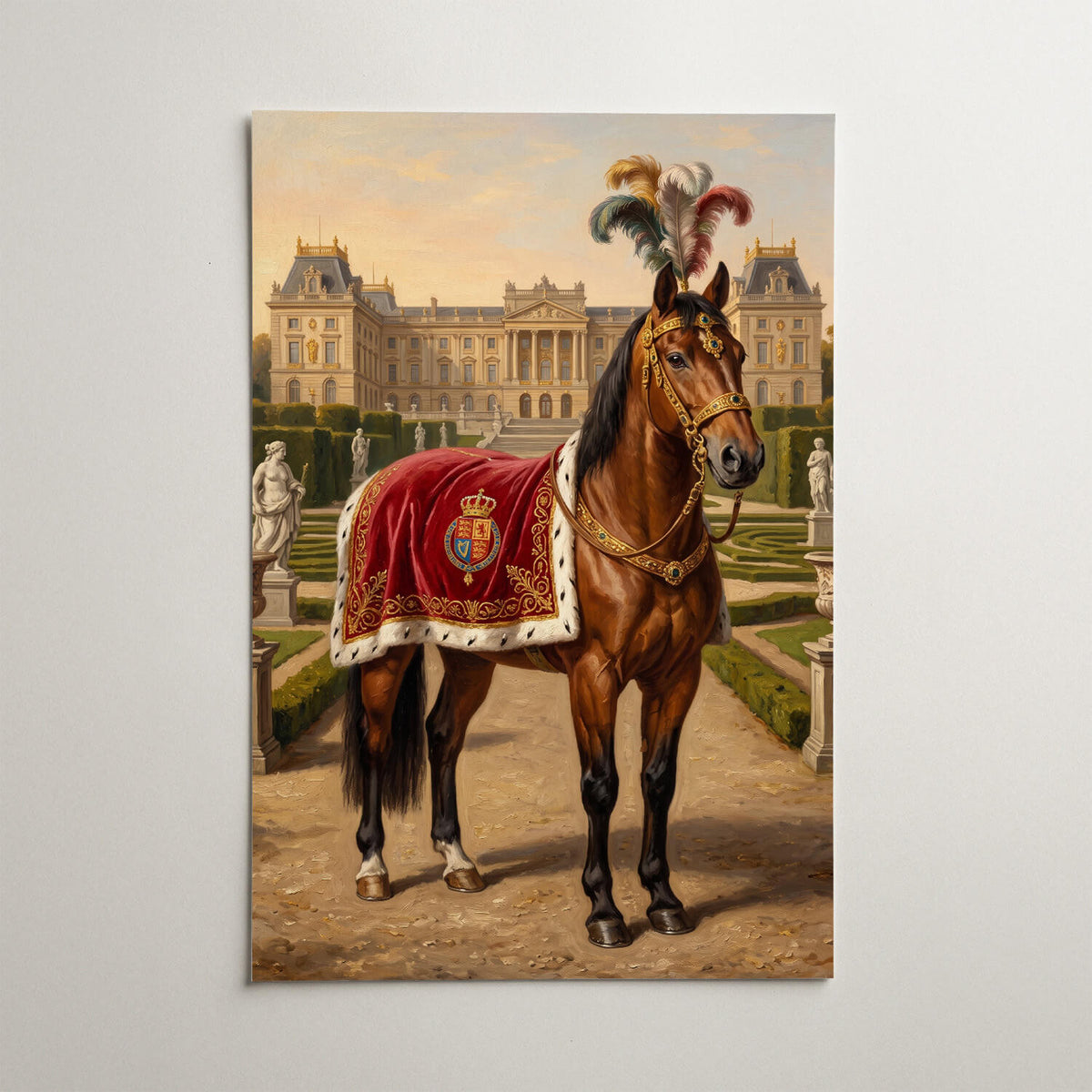 Renässansporträtt av din häst från ditt foto - poster