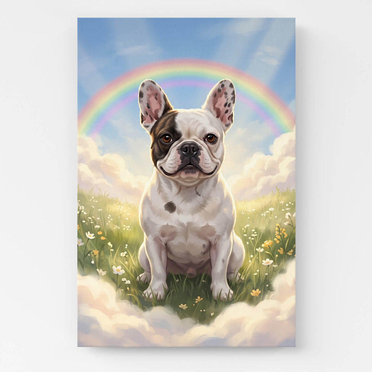 Hundporträtt vid Regnbågsbron från ditt foto - canvas