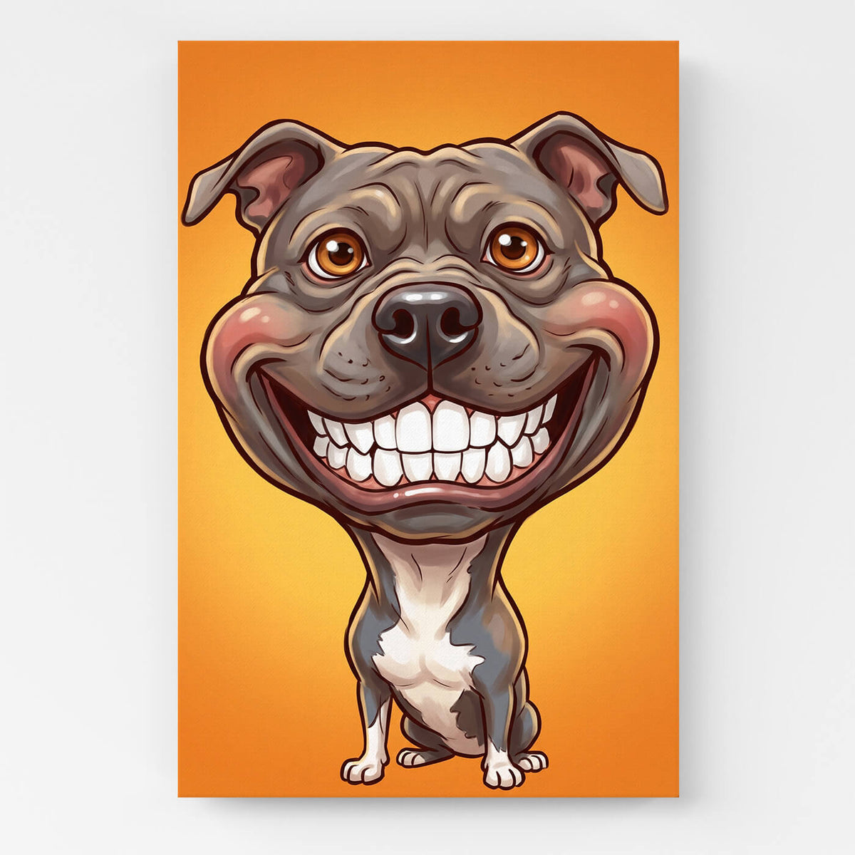 Hundporträtt i karikatyrstil från ditt foto - canvas