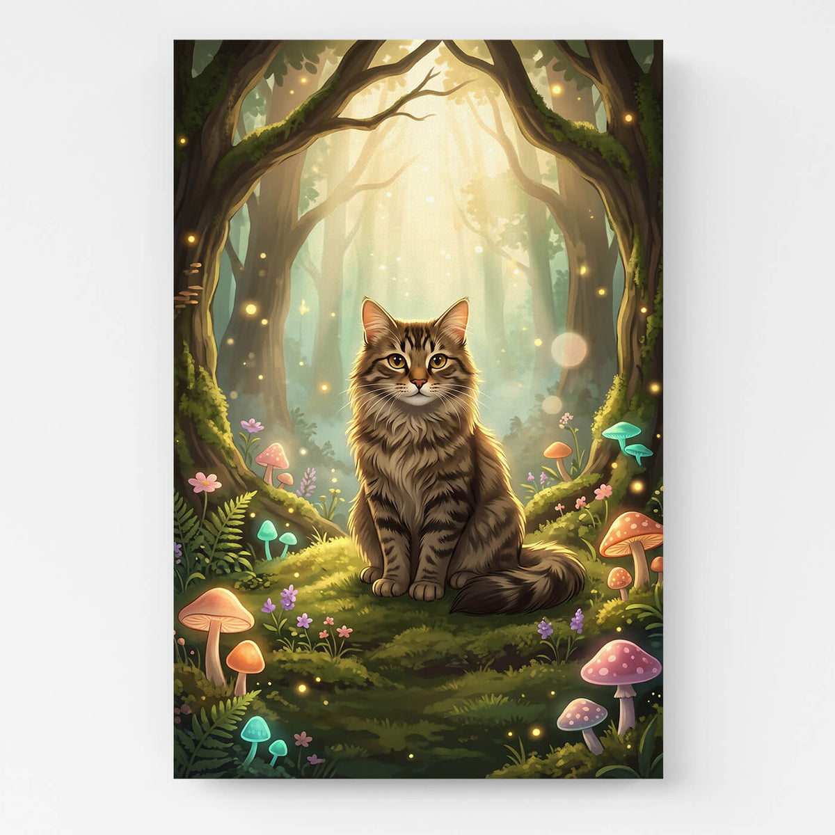 Kattporträtt i fantasy-/cartoonstil från ditt foto - canvas