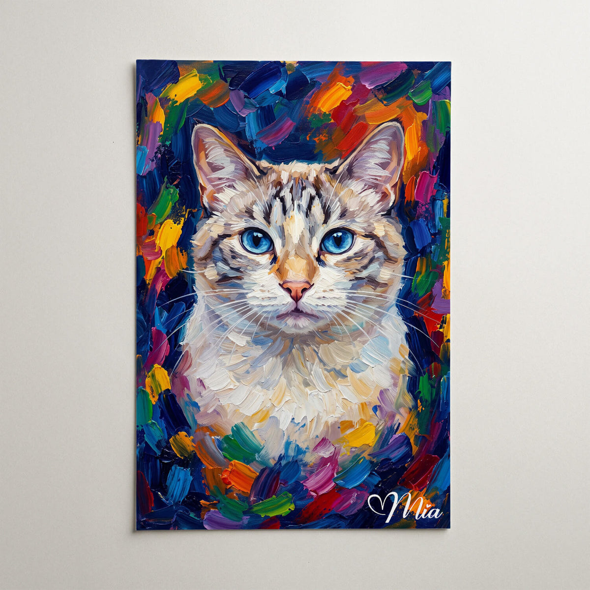 Kattporträtt i pop art-stil från ditt foto - poster