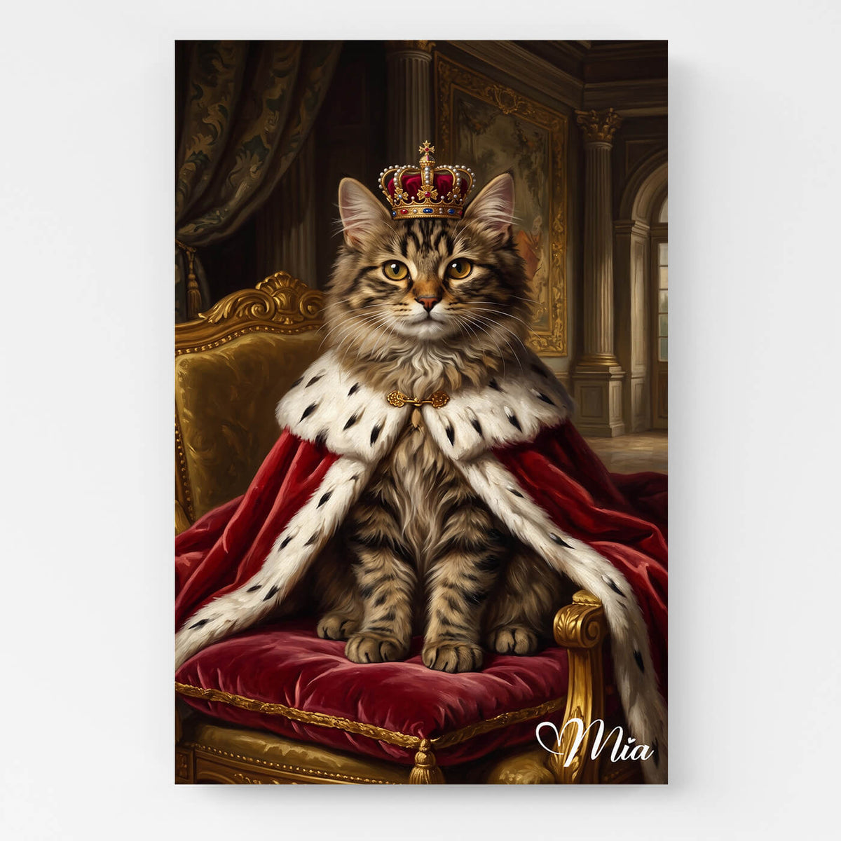 Renässansporträtt av din katt från ditt foto - canvas
