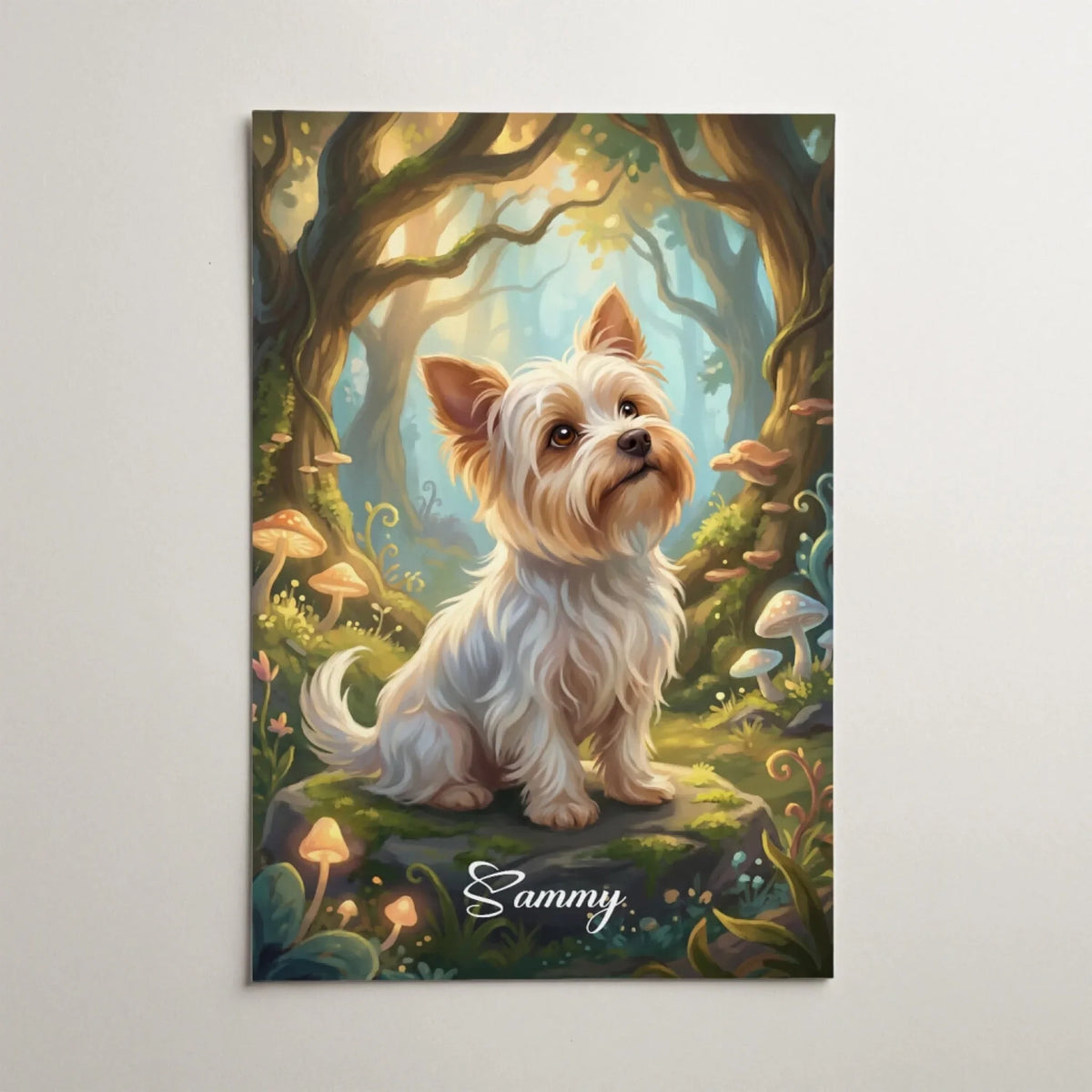 Hundporträtt i fantasy-/cartoonstil från ditt foto - poster