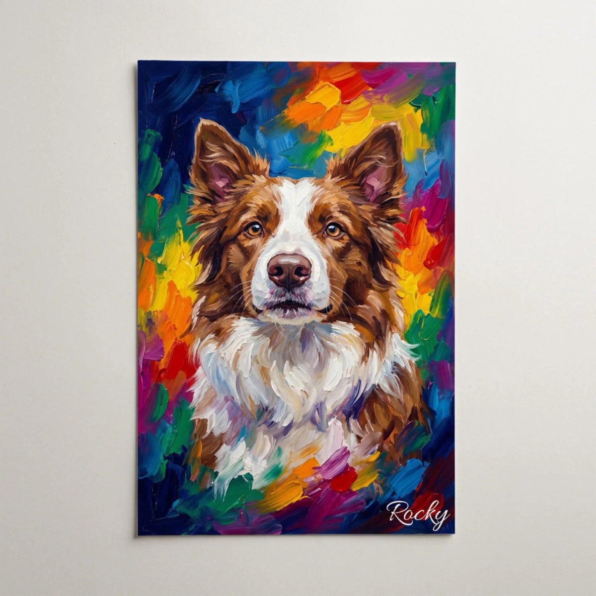 Hundporträtt i pop art-stil från ditt foto - poster