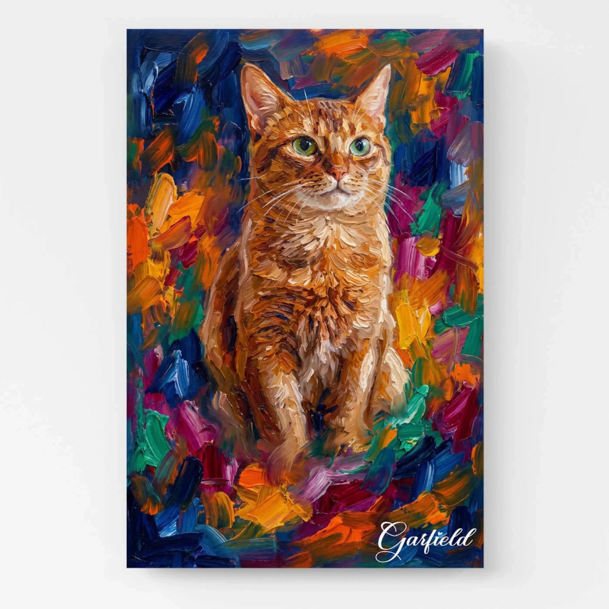 Kattporträtt i pop art-stil från ditt foto - canvas