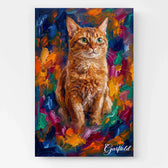 Kattporträtt i popkonststil från ditt foto - canvas