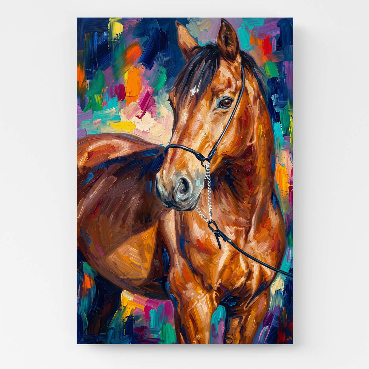Hästporträtt i pop art-stil från ditt foto - canvas